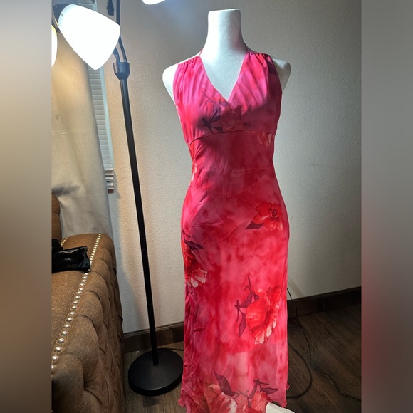 COPY - Vintage Y2k floral hot pink dress size 3 - Picture 13 of 17